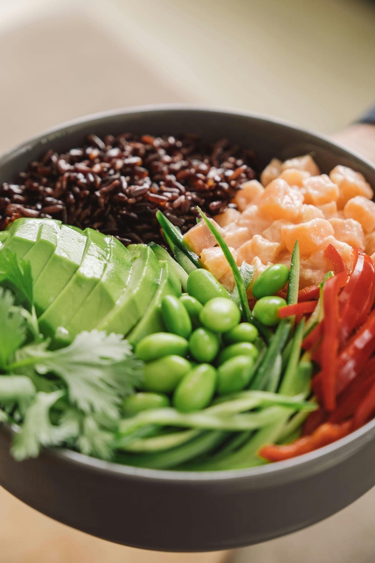 Salmon Power Bowl with Sweet Potato and Edamame