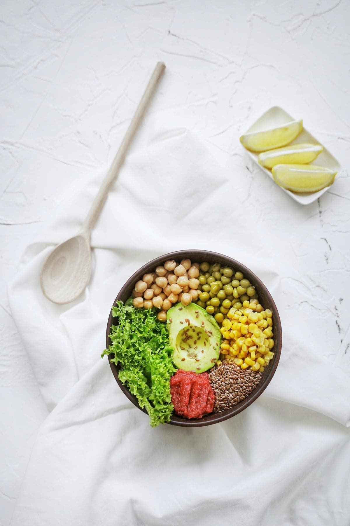 Goddess Salad with Chickpeas and Tahini Dressing
