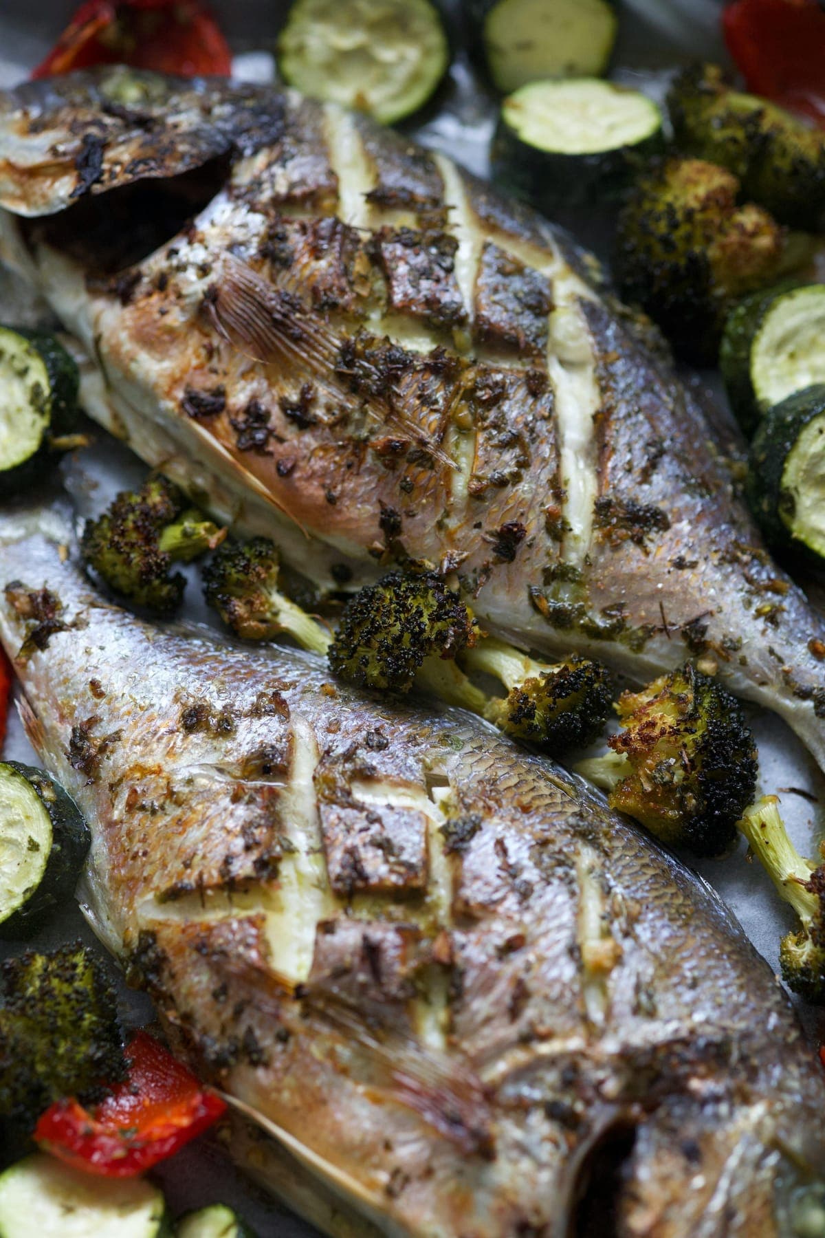 Baked Mackerel with Sweet Potato Wedges